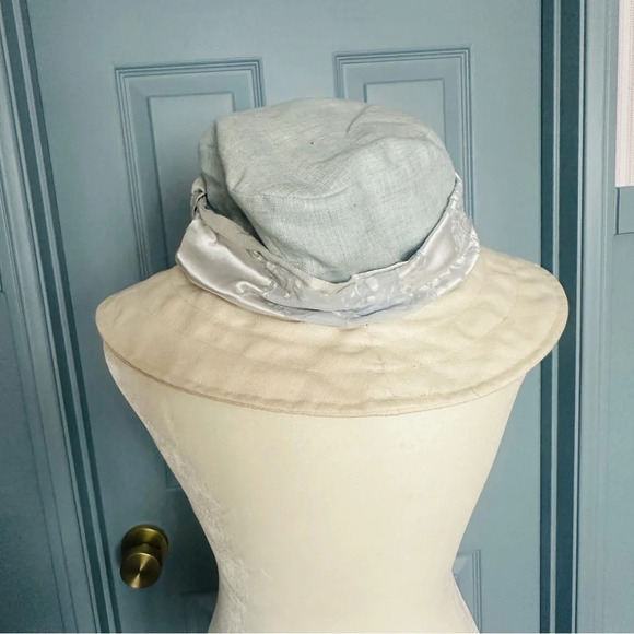 Langston Bourquin Vintage Floral 50s Medium Brim Hat - Picture 5 of 8